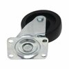 Rubbermaid Commercial Replacement Plate Casters, Rigid Mount Plate, 4 in. Phenolic Wheel, Black FG4608L30000